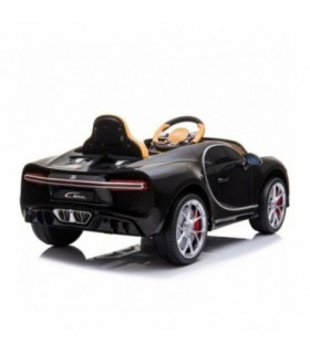 Bugatti Chiron Noir Licence d'origine À batterie Ouverture v