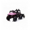 Buggy électrique 12V Racing SMALL avec remorque Rose