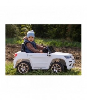 Voiture électrique JEEP GRAND CHEROKEE 12V BLANC siège en cu