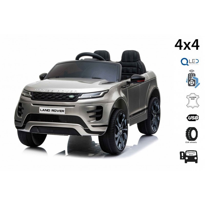 Range Rover Evoque Grise Métallisée, voiture électrique 12V pour enfant