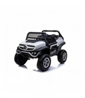 Voiture électrique miniature Mercedes-Benz UNIMOG - Blanc Té