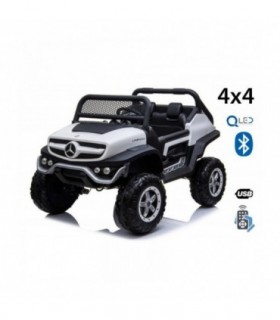 Voiture électrique miniature Mercedes-Benz UNIMOG - Blanc Té
