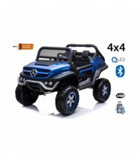 Voiture électrique miniature Mercedes-Benz UNIMOG - Bleue Té