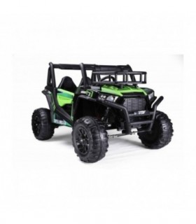 Voiture electrique utv mx verte 24V deux places en cuir télé
