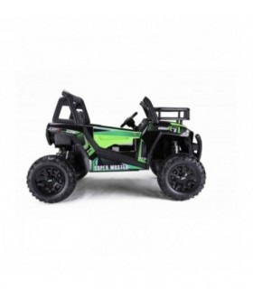 Voiture electrique utv mx verte 24V deux places en cuir télé