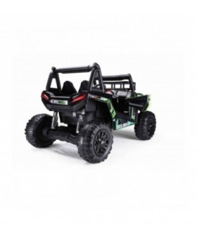 Voiture electrique utv mx verte 24V deux places en cuir télé