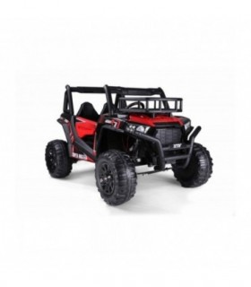 Voiture electrique utv mx rouge 24V deux places en cuir télé