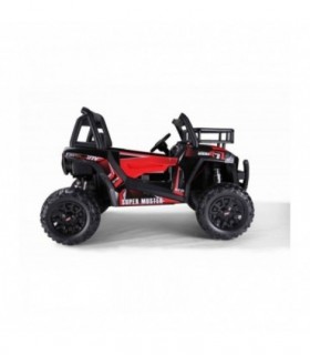 Voiture electrique utv mx rouge 24V deux places en cuir télé