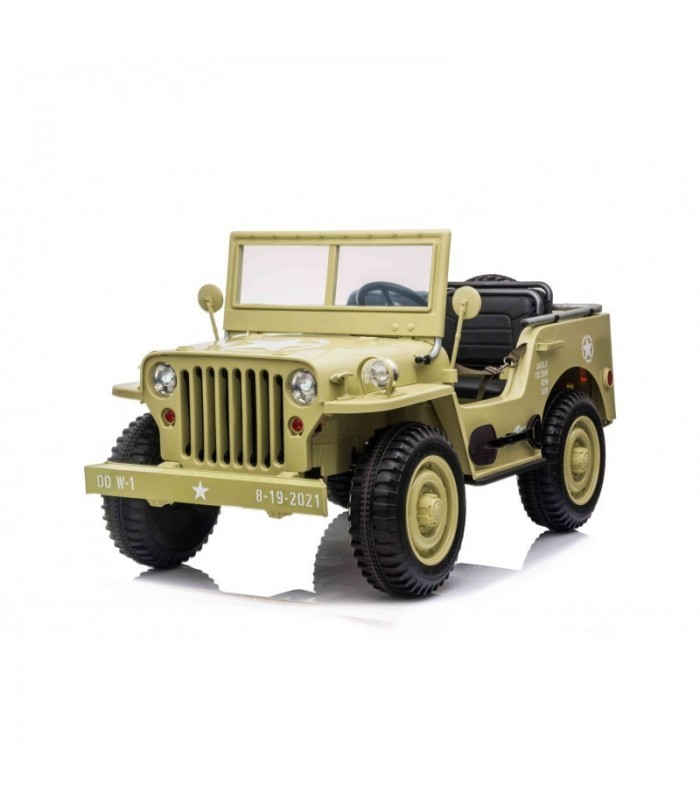 Voiture électrique USA ARMY 4X4 Trois places Lecteur MP3 ave