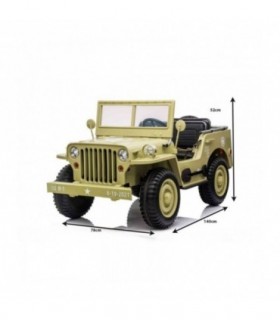 Voiture électrique USA ARMY 4X4 Trois places Lecteur MP3 ave