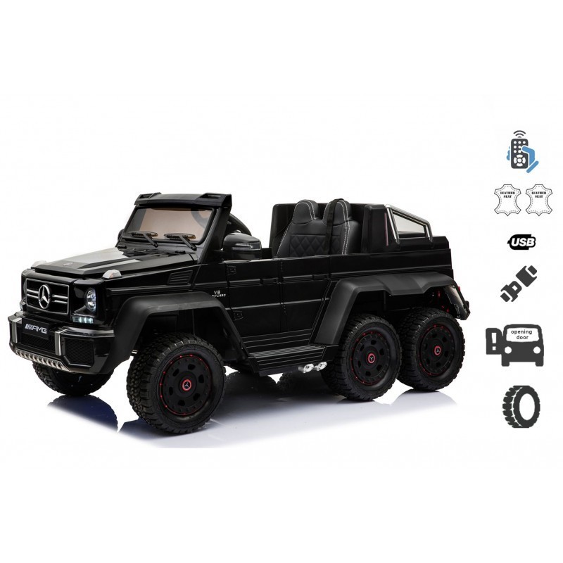 Voiture électrique 2 places pour enfant 12V Mercedes-Benz G63 6X6 Noire