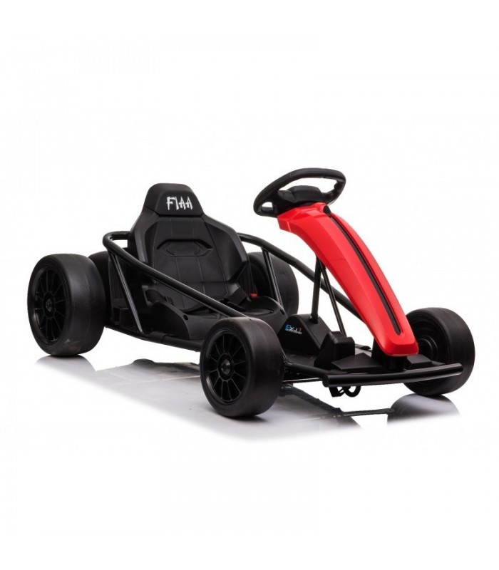 DRIFT-CAR 24V Rouge Roues de dérive lisses Moteur 2 x 350W M