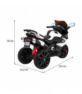 Moto électrique 12V Grand Sport Blanche - pack luxe