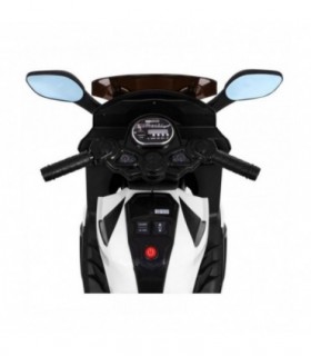 Moto électrique 12V Grand Sport Blanche - pack luxe
