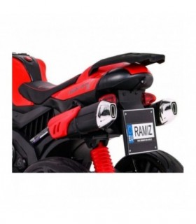 Moto électrique 12V Grand Sport Rouge - pack luxe