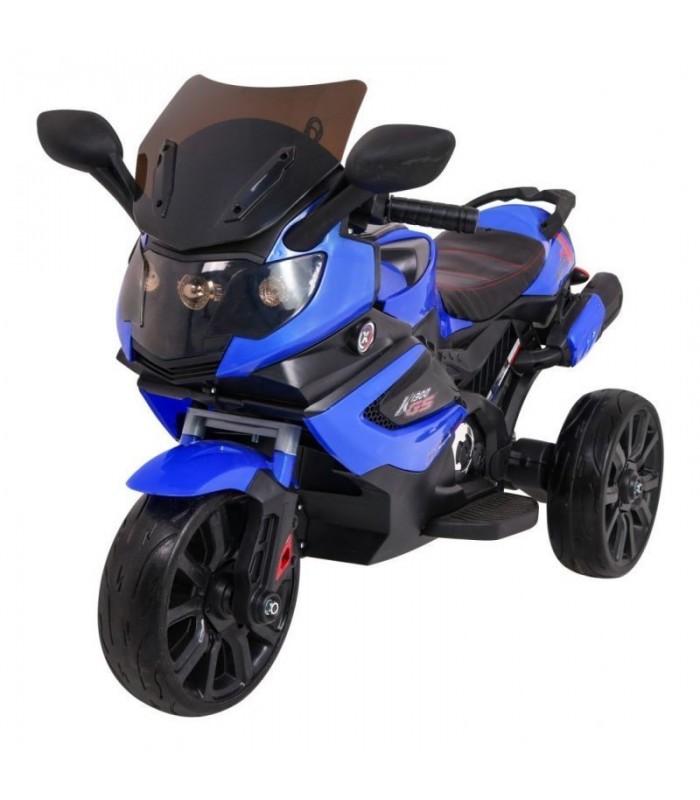 Moto électrique 12V Grand Sport Bleue - pack luxe