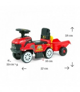 Porteur tracteur Milly Mally Rolly Plus Rouge