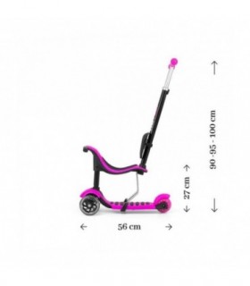 Trottinette 3 en 1 Milly Mally Little Star Rose