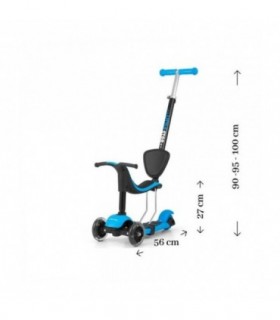 Trottinette 3 en 1 Milly Mally Little Star Bleue
