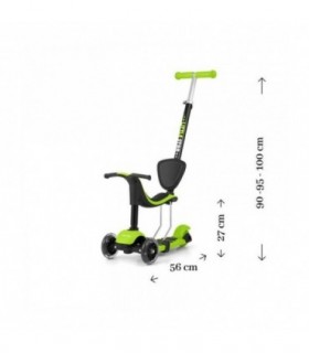 Trottinette 3 en 1 Milly Mally Little Star Verte