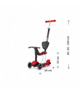 Trottinette 3 en 1 Milly Mally Little Star Rouge