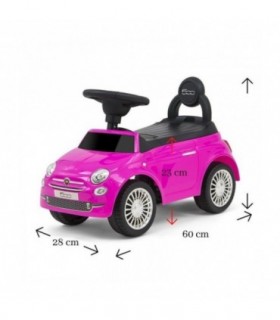 Porteur bébé fille Fiat 500 rose, Milly Mally, porteur rose