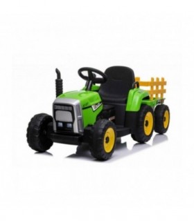 Tracteur avec remorque 12 Volts XMX611 Vert - Pack Luxe