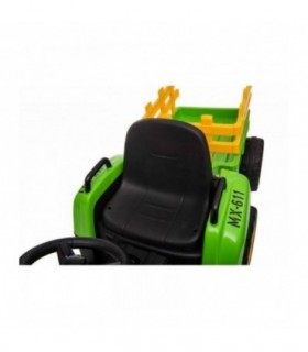 Tracteur avec remorque 12 Volts XMX611 Vert - Pack Luxe