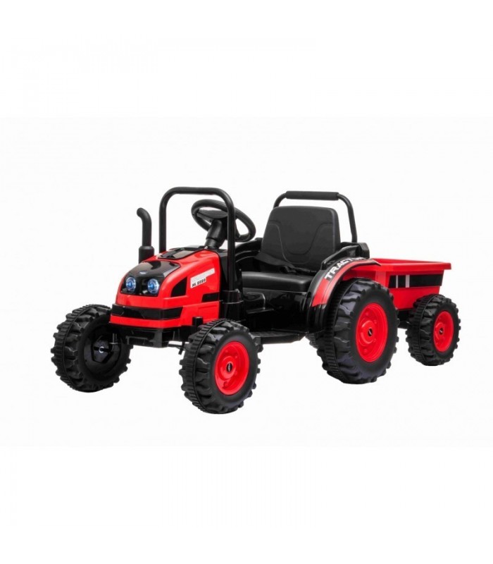 Tracteur électrique POWER avec remorque rouge traction arriè
