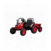 Tracteur électrique 12V Farmer Kid avec remorque Rouge
