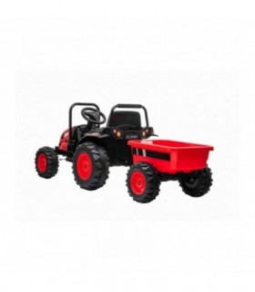 Tracteur électrique POWER avec remorque rouge traction arriè