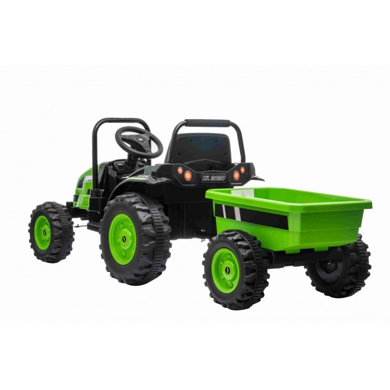 Tracteur électrique Kingdom vert pour enfant - 2 - 5 km/h - 106 cm x 61 cm  x 64 cm 