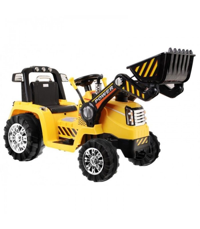 Tracteur Pelleteuse 12 Volts Jaune