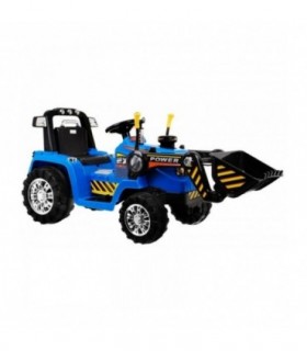 Tracteur Pelleteuse 12 Volts Bleu