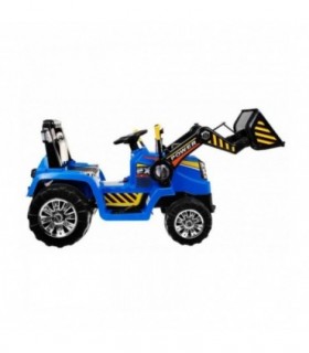 Tracteur Pelleteuse 12 Volts Bleu