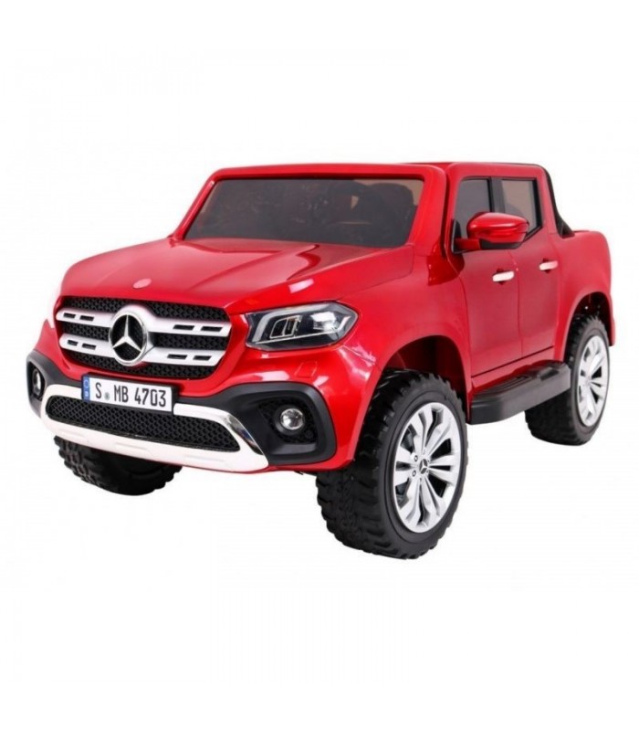 Voiture électrique 2 places 2 x 12V Mercedes X Rouge métallisée - Pack Luxe + LCD