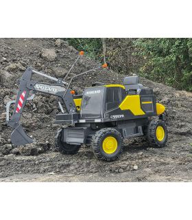 Tracteur Pelleteuse 12V Volvo Excavator Jaune