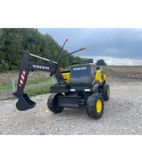 Tracteur Pelleteuse 12V Volvo Excavator Jaune