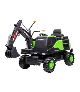 Tracteur Pelleteuse 12V Volvo Excavator Rouge