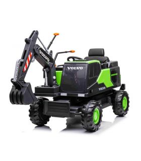 Tracteur Pelleteuse 12V Volvo Excavator Rouge