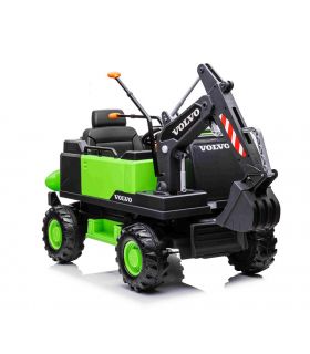 Tracteur Pelleteuse 12V Volvo Excavator Rouge