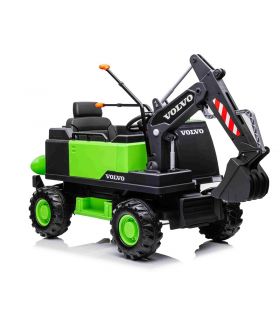 Tracteur Pelleteuse 12V Volvo Excavator Rouge