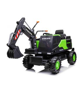 Tracteur Pelleteuse 12V Volvo Excavator Rouge