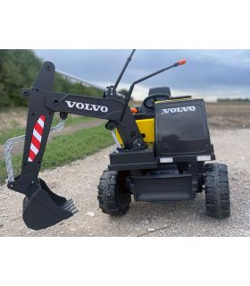 Tracteur Pelleteuse 12V Volvo Excavator Rouge