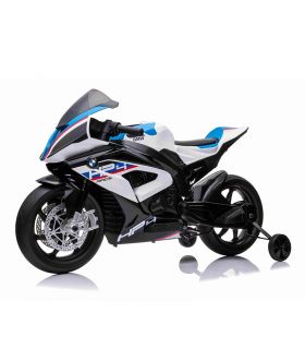 Moto électrique 12V BMW HP4 Race Blanche