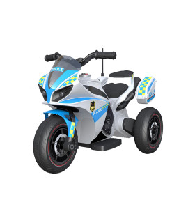 6V Moto 3 roues Bleu Police