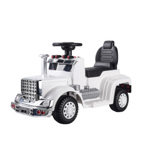 Camion Porteur 6V - Camion Electrique Pour Enfants Blanc