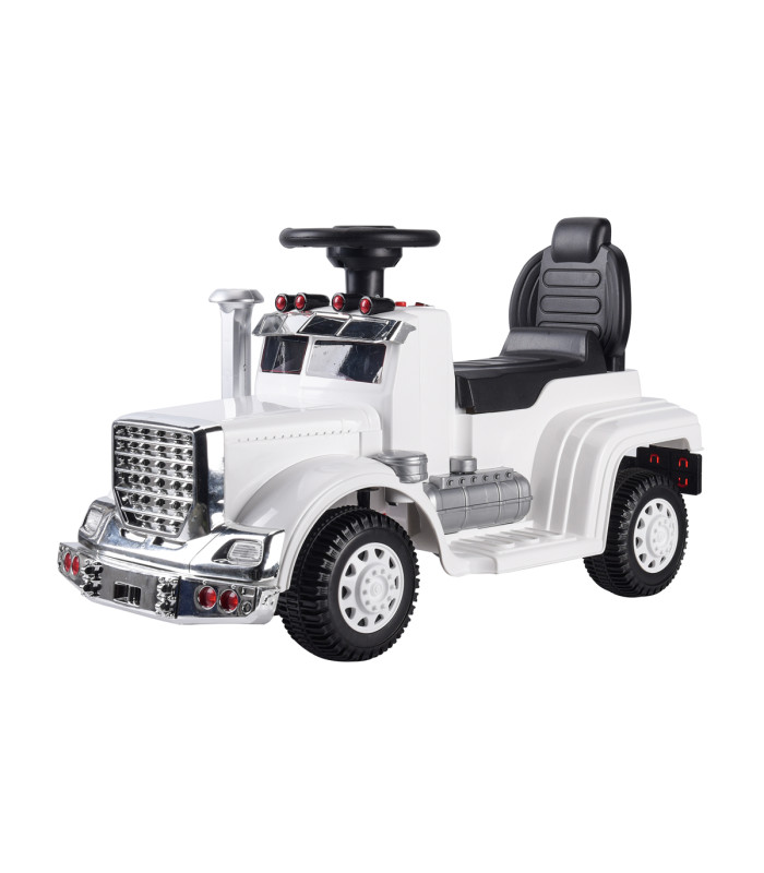 Camion Porteur 6V - Camion Electrique Pour Enfants Blanc
