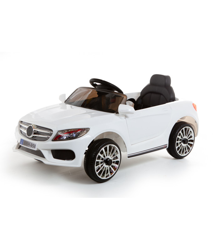 12V Berline Style C Class Blanc - Voiture Electrique Pour Enfants