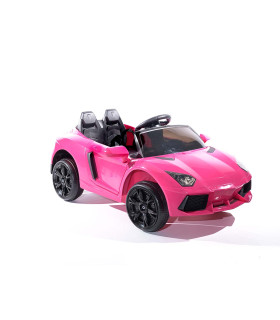 Roadster 12V Style Lambo Rose - Voiture Electrique Pour Enfants